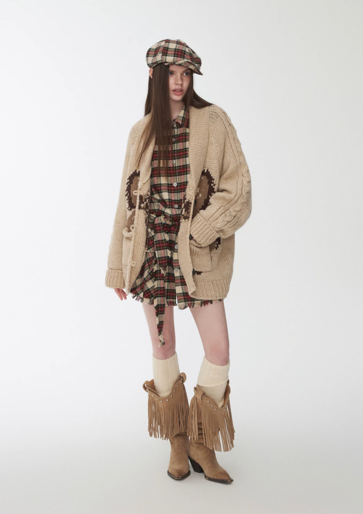 ROXY PLAID SHIRT DRESS