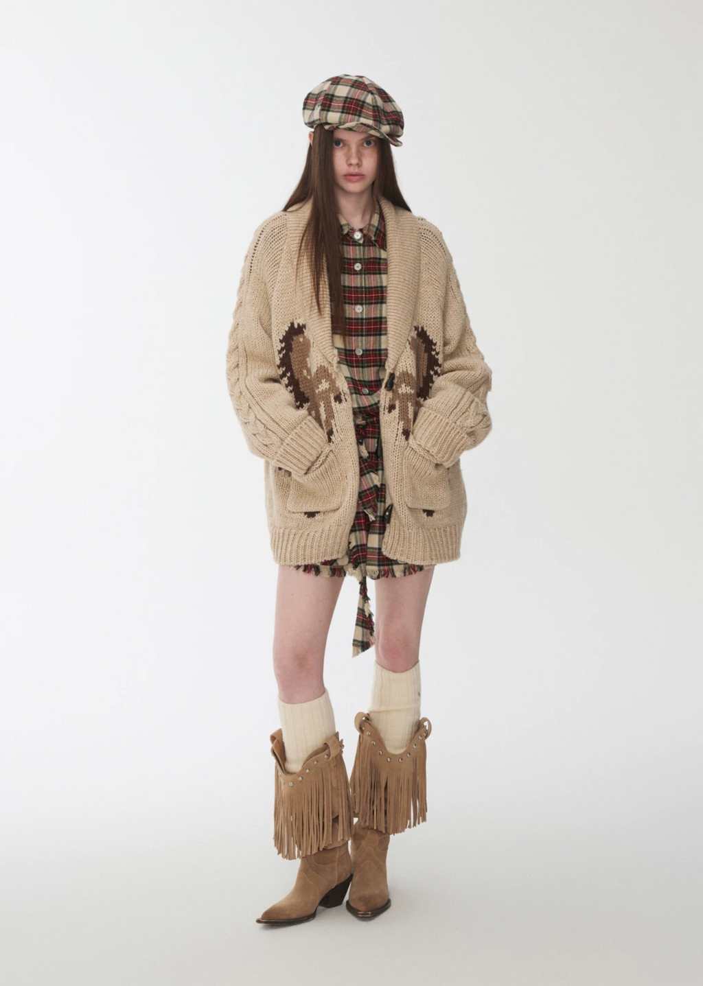 ROXY PLAID SHIRT DRESS