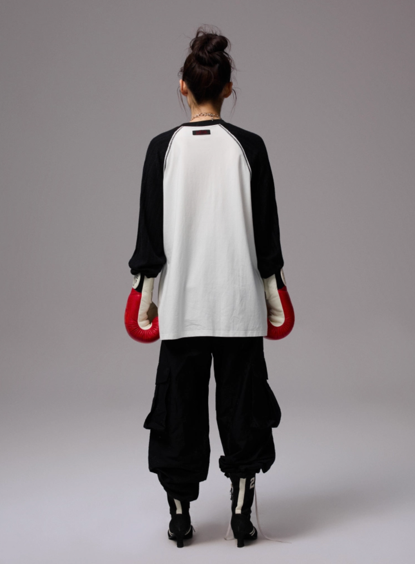 ♱ オートバイ ブラックネコプリント ニットTシャツ ♱