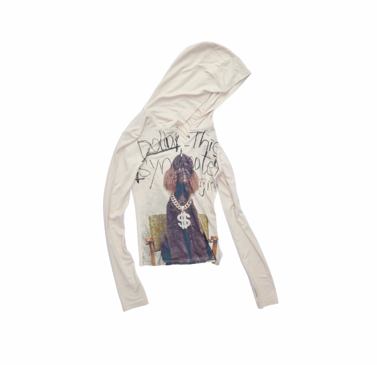 SNAP ZIP-UP HOODED FITTED T-SHIRT - 2colors