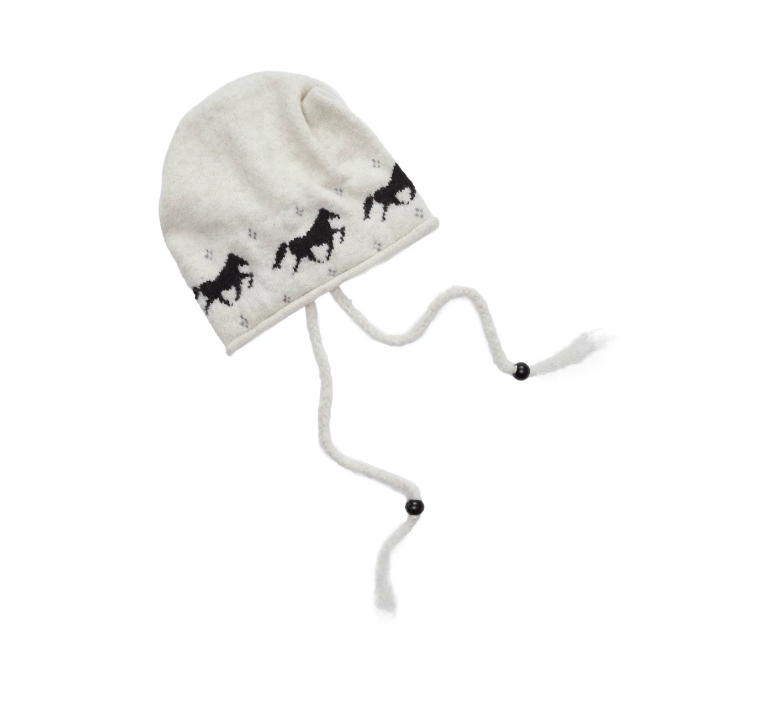 FAIR ISLE PONY JACQUARD SLOUCH BEANIE – 3colors