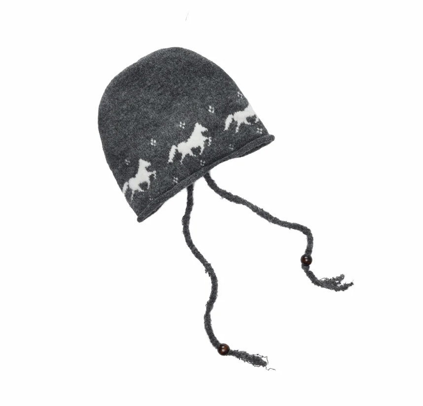 FAIR ISLE PONY JACQUARD SLOUCH BEANIE – 3colors
