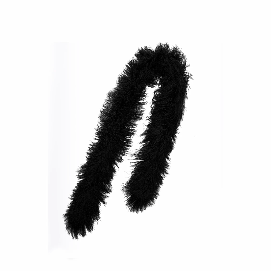 OMBRE TIBETAN LAMB FUR SCARF – 2colors
