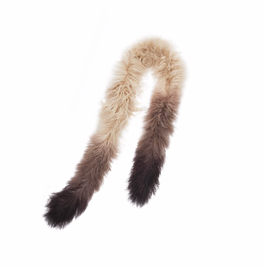 OMBRE TIBETAN LAMB FUR SCARF – 2colors