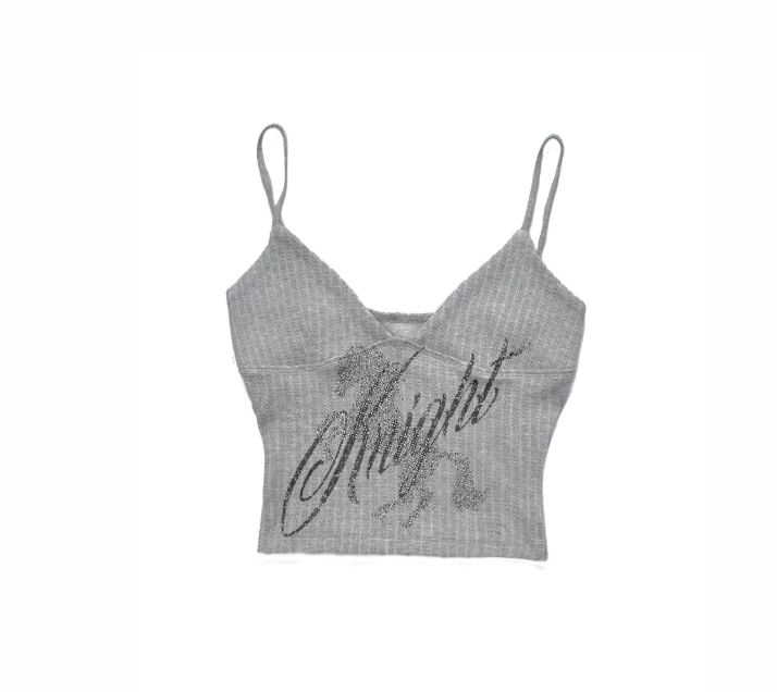 KNIGHT RHINESTONE CABLE-KNIT CAMI – 3colors