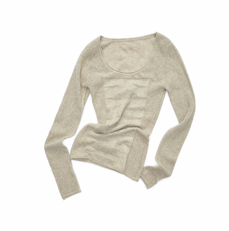 KNIGHT WOOL JACQUARD SCOOP-NECK TOP – 4colors