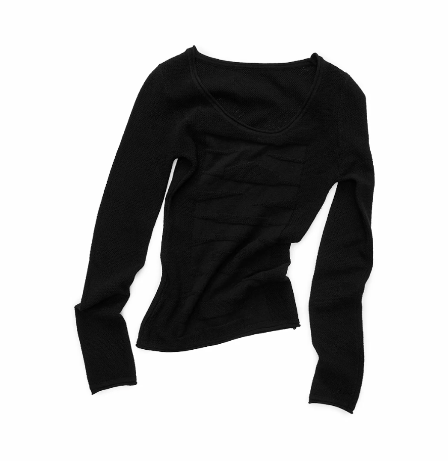 KNIGHT WOOL JACQUARD SCOOP-NECK TOP – 4colors