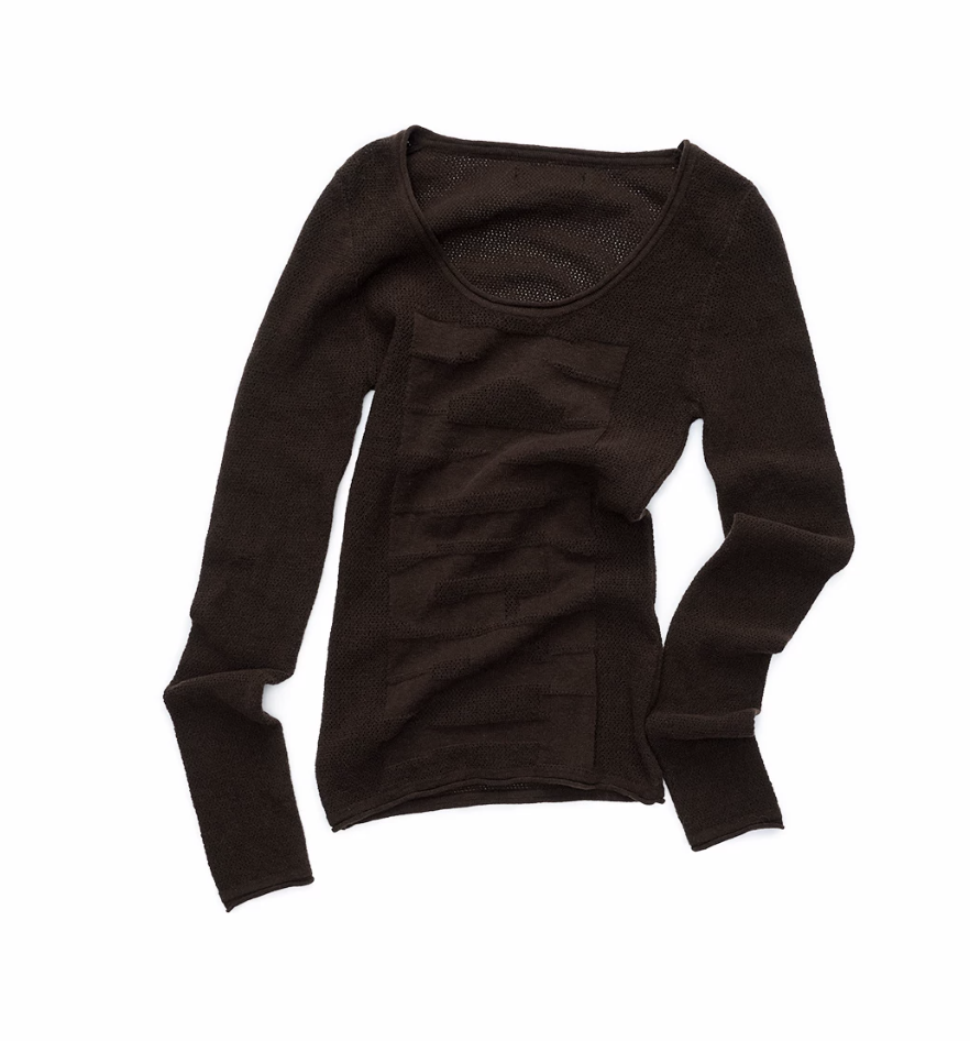KNIGHT WOOL JACQUARD SCOOP-NECK TOP – 4colors