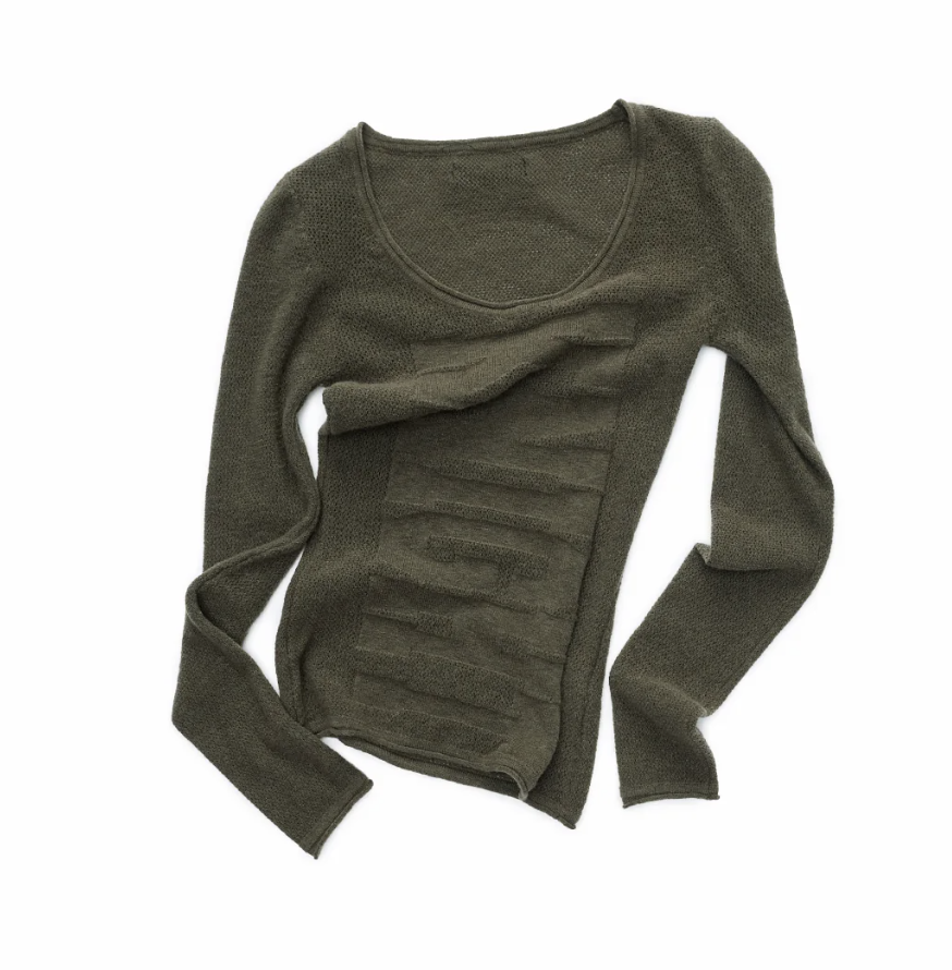 KNIGHT WOOL JACQUARD SCOOP-NECK TOP – 4colors