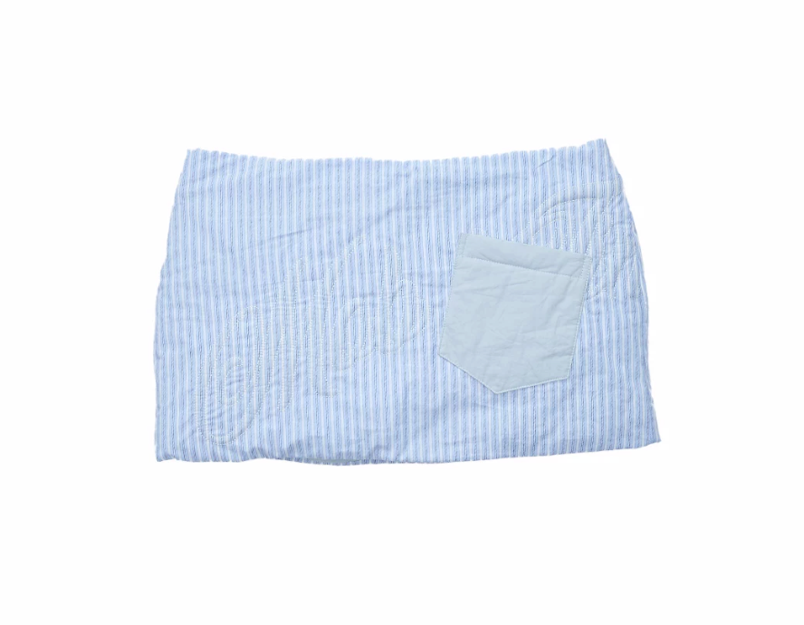 STRIPED PADDED SHIRT+TIE & MINI SKIRT – 3pieces