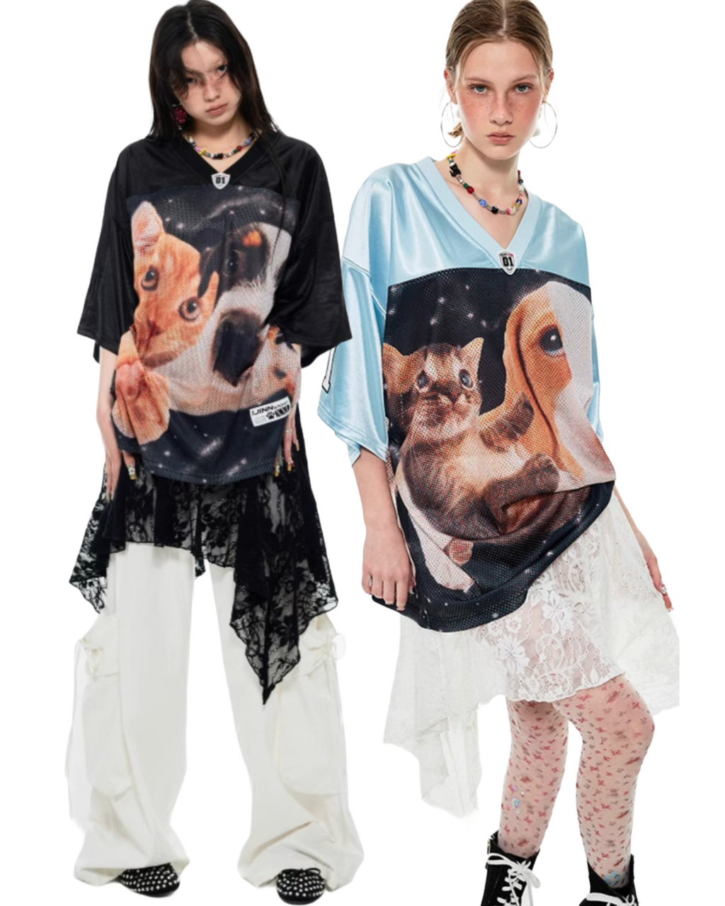 I LOVE DOG AND CAT OVERSIZED T-SHIRT – 2colors