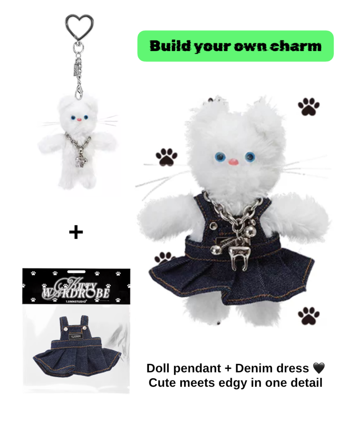 CAT BEST FRIEND PENDANT CHARM – 4styles