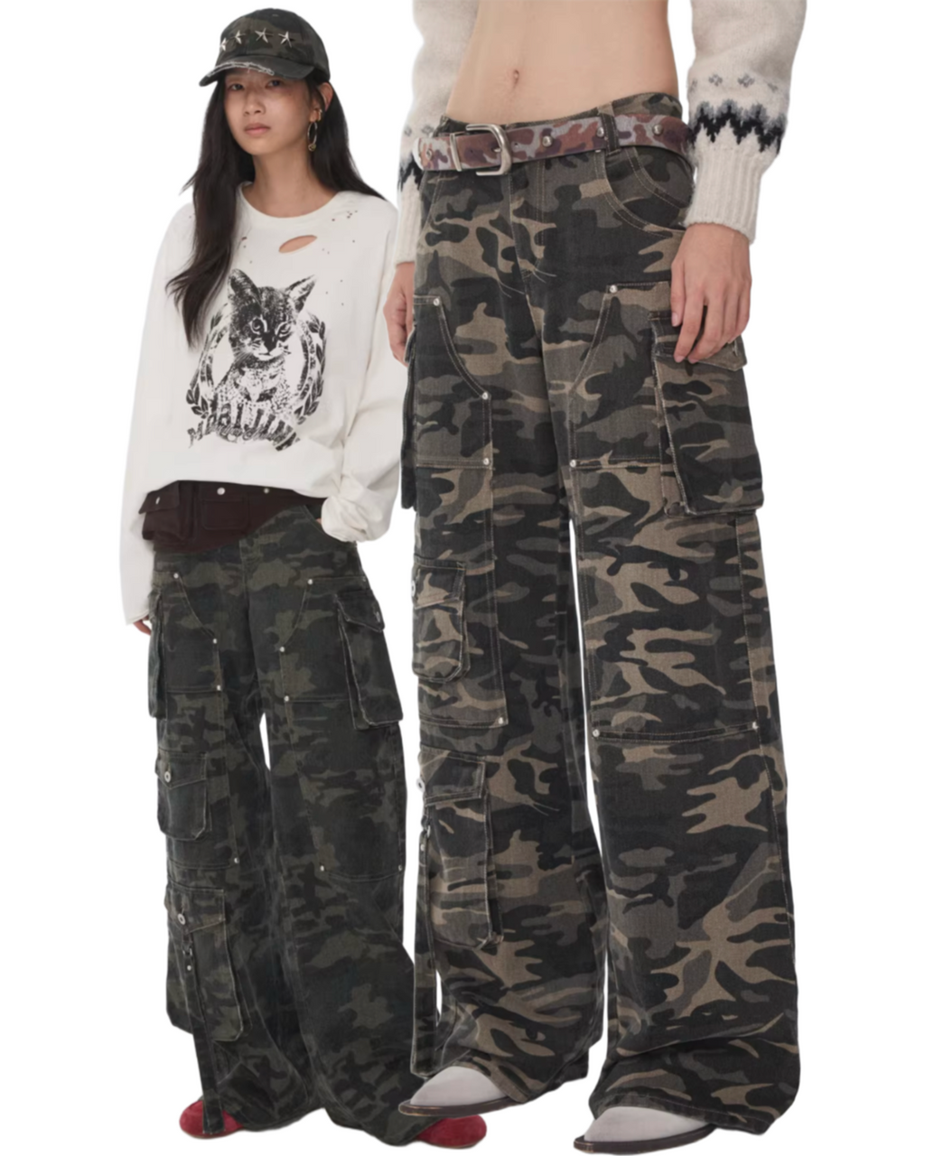 UTILITY CAMO MULTI-POCKET JEANS – 2colors