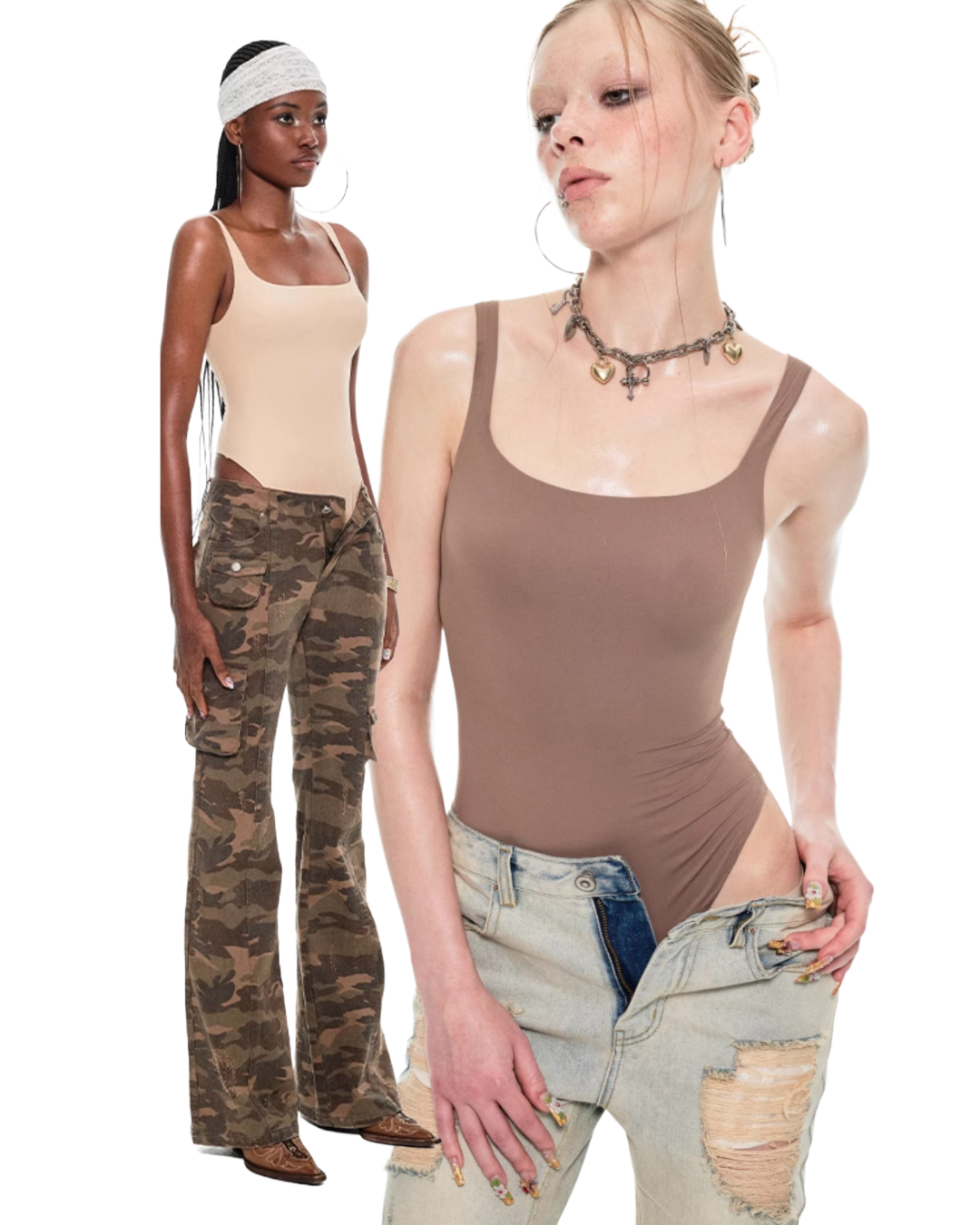 SQUARE NECK BODYSUIT – 4colors