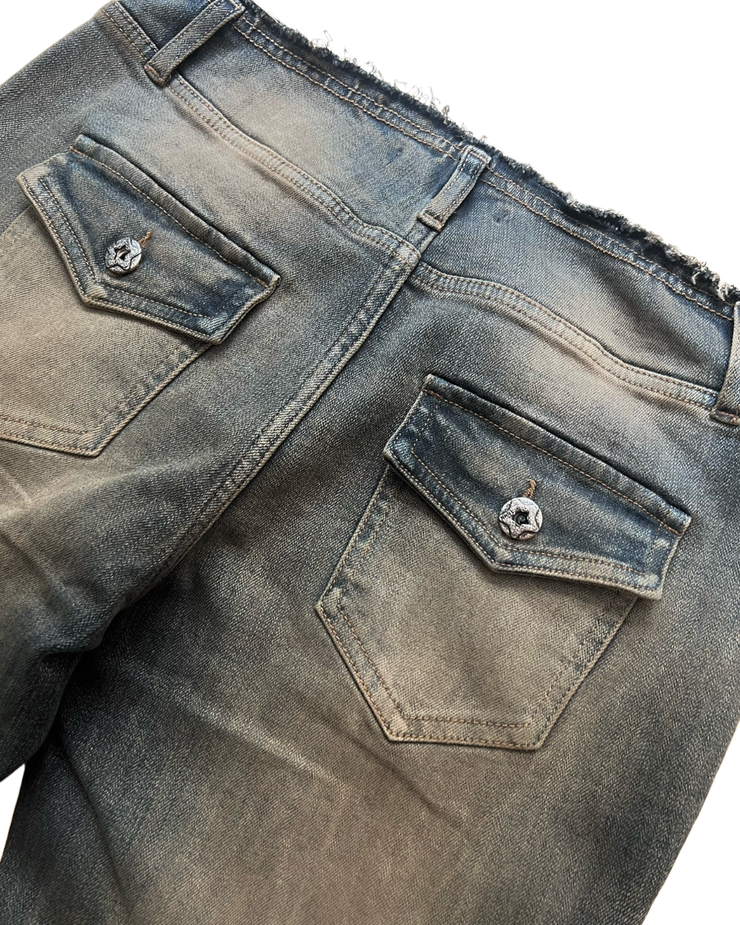 ⭑1JINN EXCLUSIVE ITEM AVAILABLE EXCLUSIVELY ONLINE AT SHELONGZ⭑ IN STOCK ♱ Y2K STAR STUDS & RHINESTONE STARS JEANS - 2styles