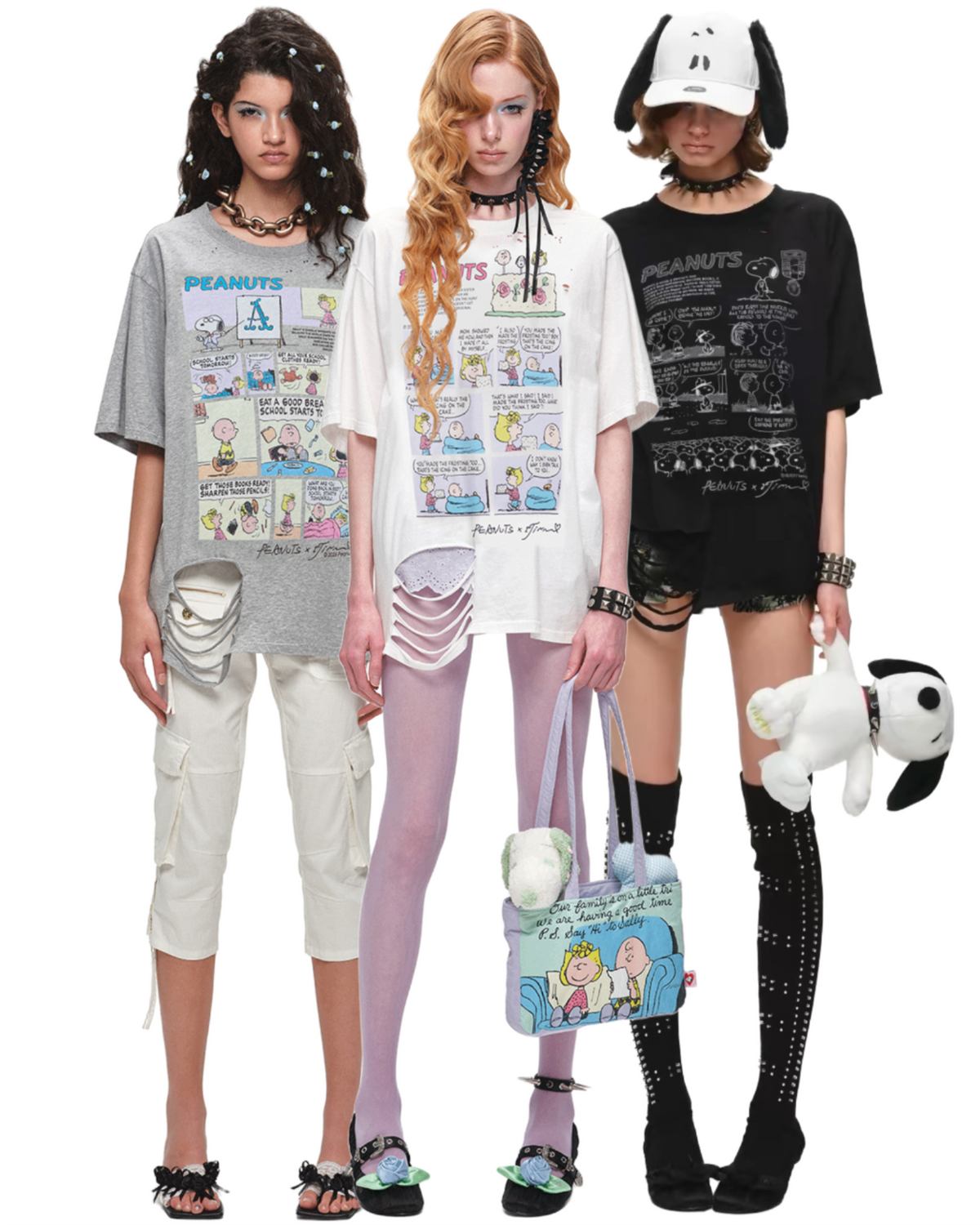 PEANUTS DISTRESSED COMIC T-SHIRT – 4styles