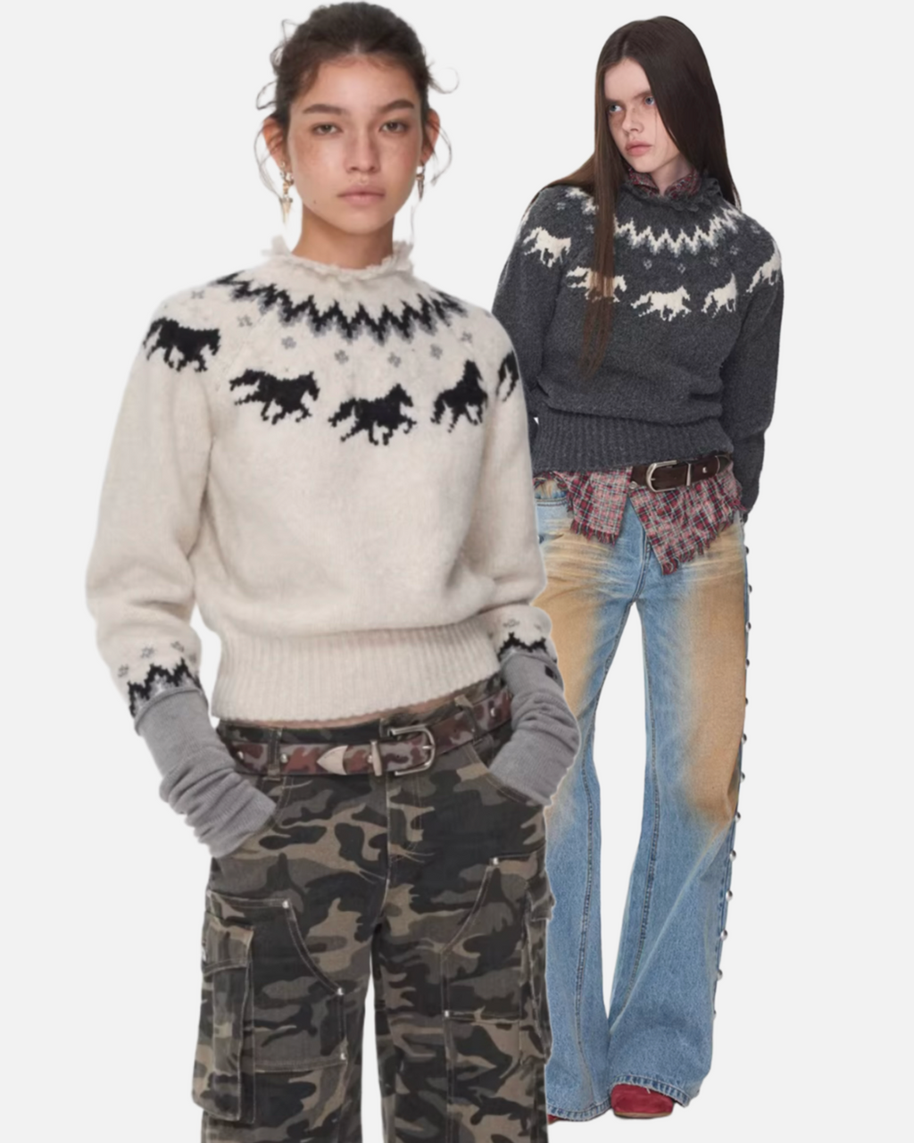 NORDIC HORSE KNIT SWEATER – 3colors