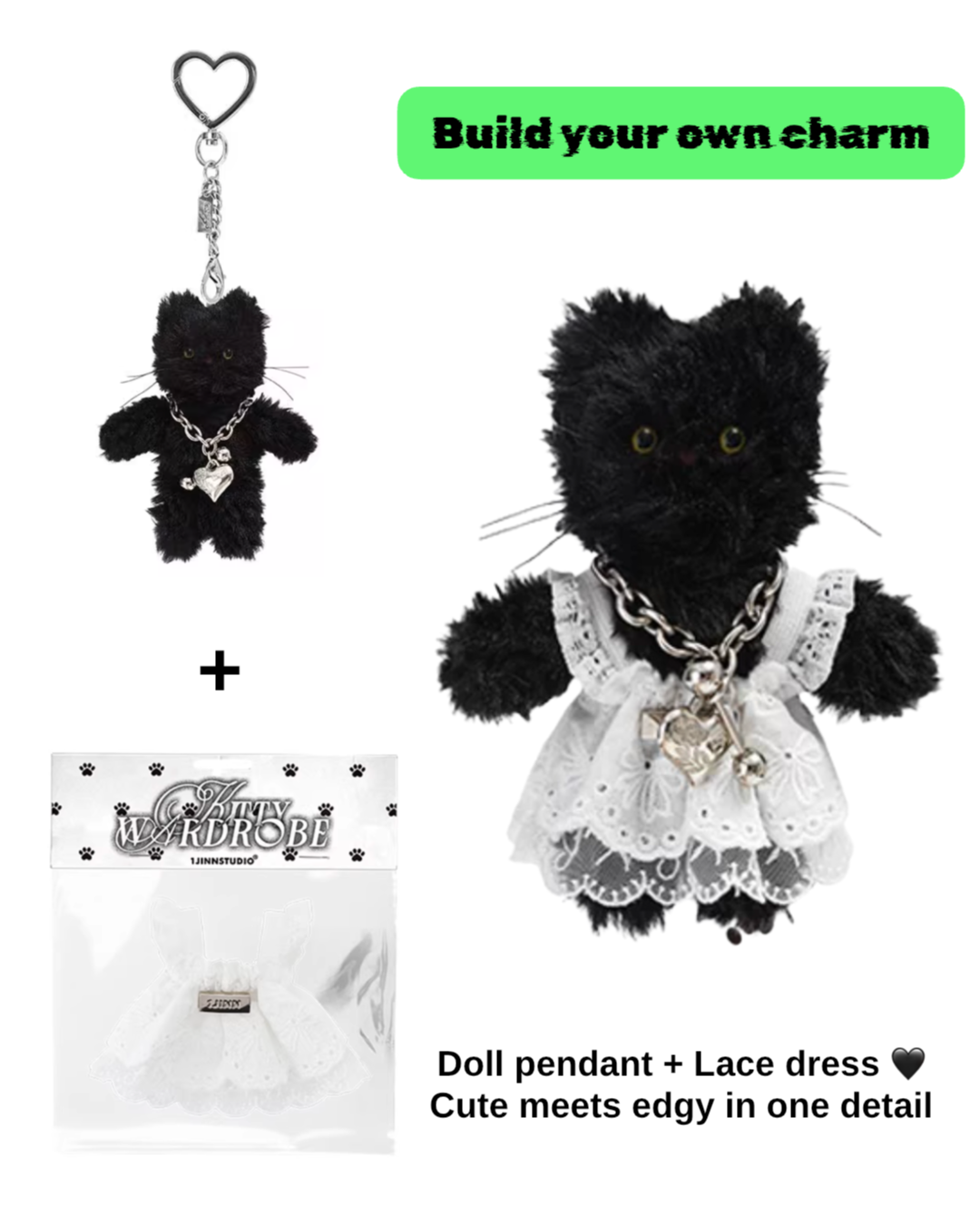 CAT BEST FRIEND PENDANT CHARM – 4styles