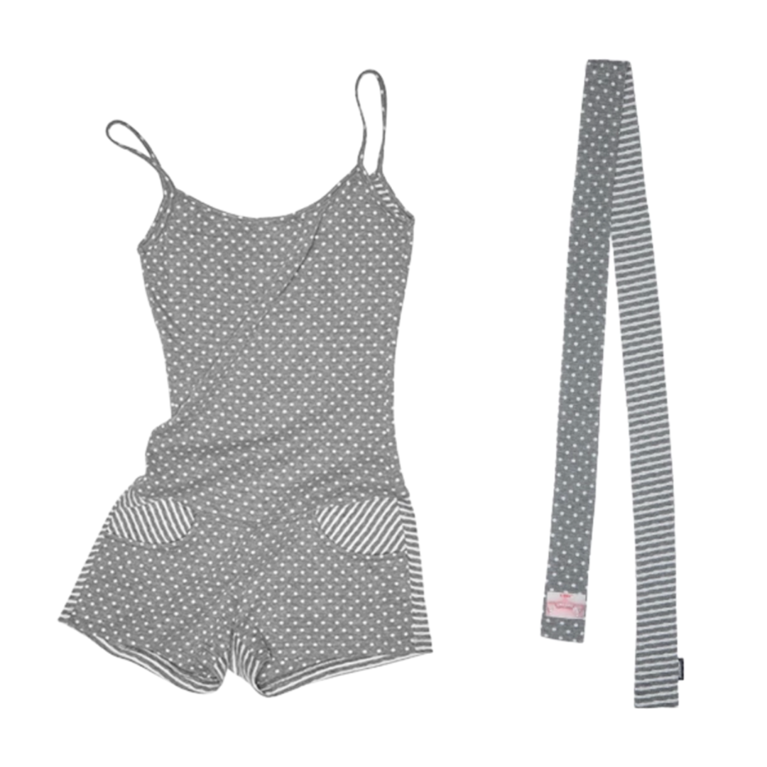 POLKA DOT STRIPE BODYSUIT + FREE SCARF – 3colors