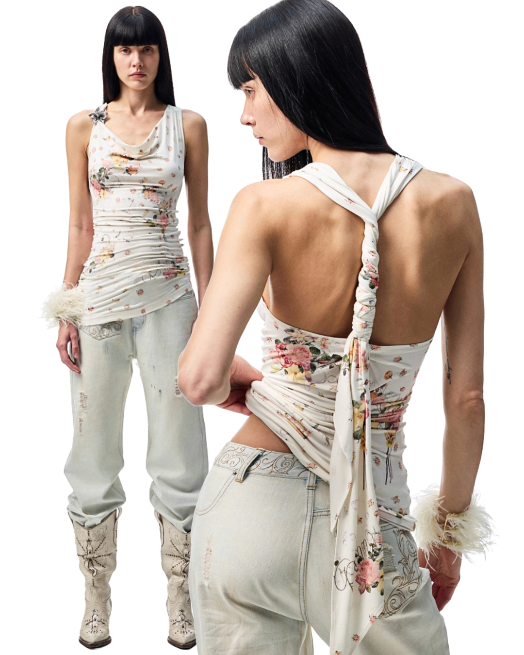 BENEDICTE BACK KNOT TANK TOP