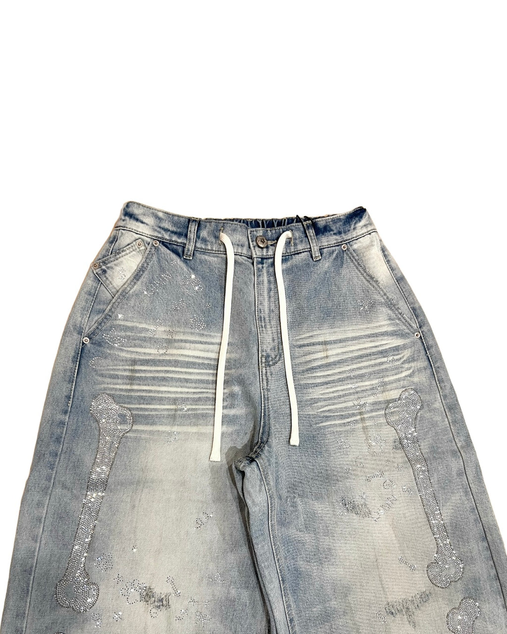 MEOVV MUD-DYED WIDE-LEG JEANS + FREE CAT & DOG BROOCH PIN SET – 3styles