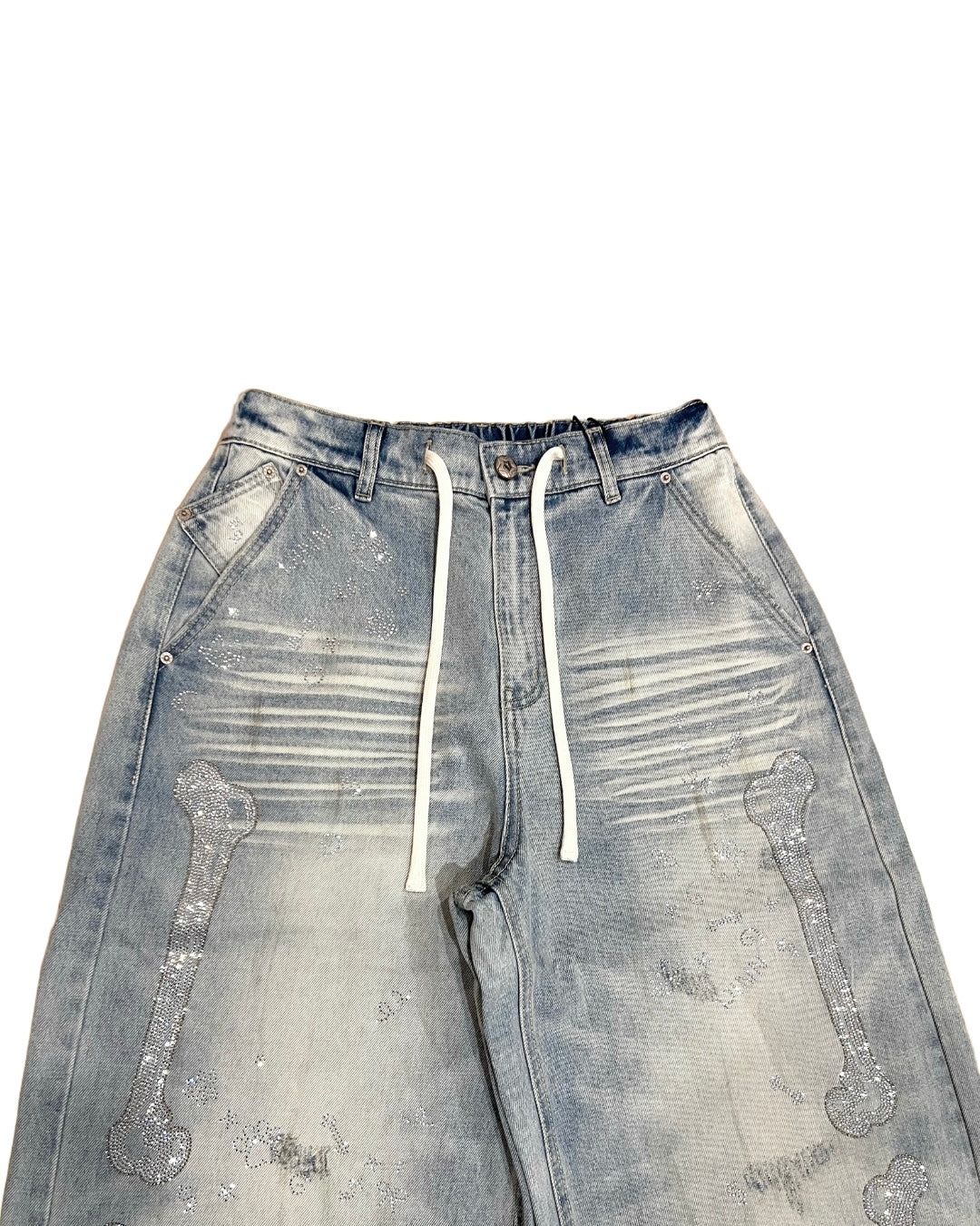 MEOVV MUD-DYED WIDE-LEG JEANS + FREE CAT & DOG BROOCH PIN SET – 3styles