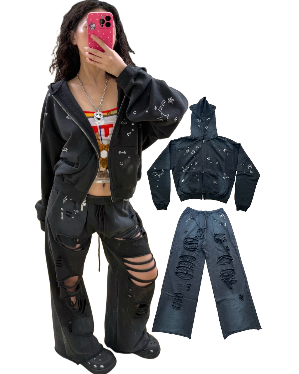 CHROME 2-PIECE SET – 2colors (1JINN EXCLUSIVE)