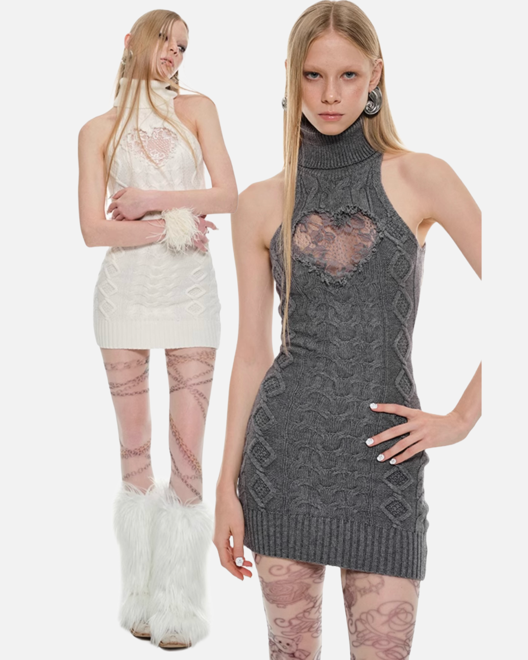 ARIA CABLE KNIT VEST DRESS – 3colors