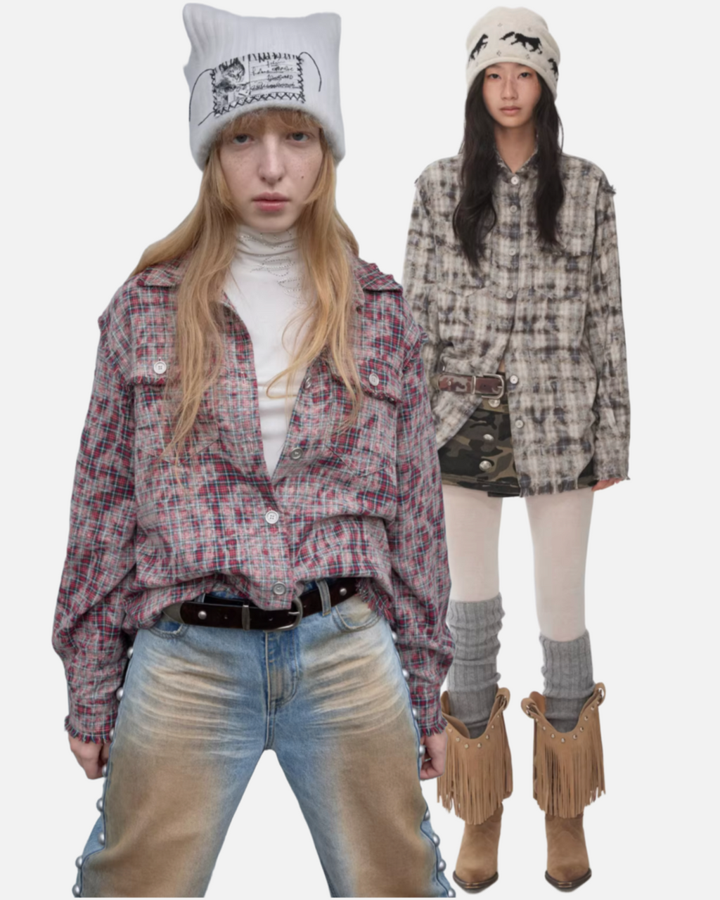 KOMO WASHED PLAID SHIRT – 2colors