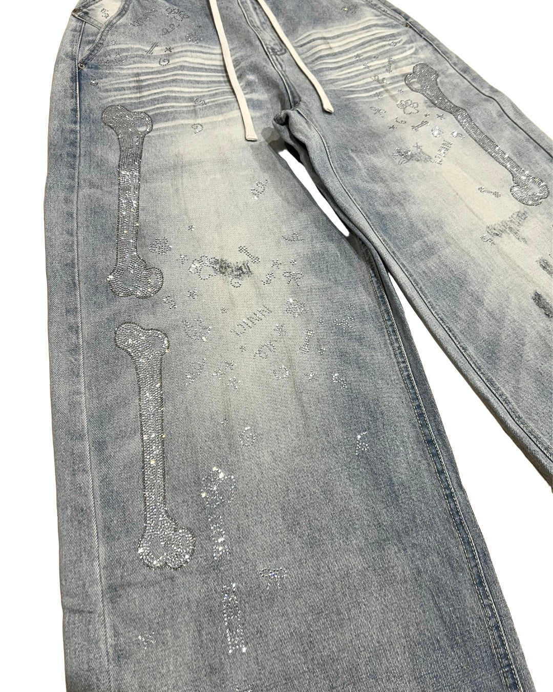MEOVV MUD-DYED WIDE-LEG JEANS + FREE CAT & DOG BROOCH PIN SET – 3styles