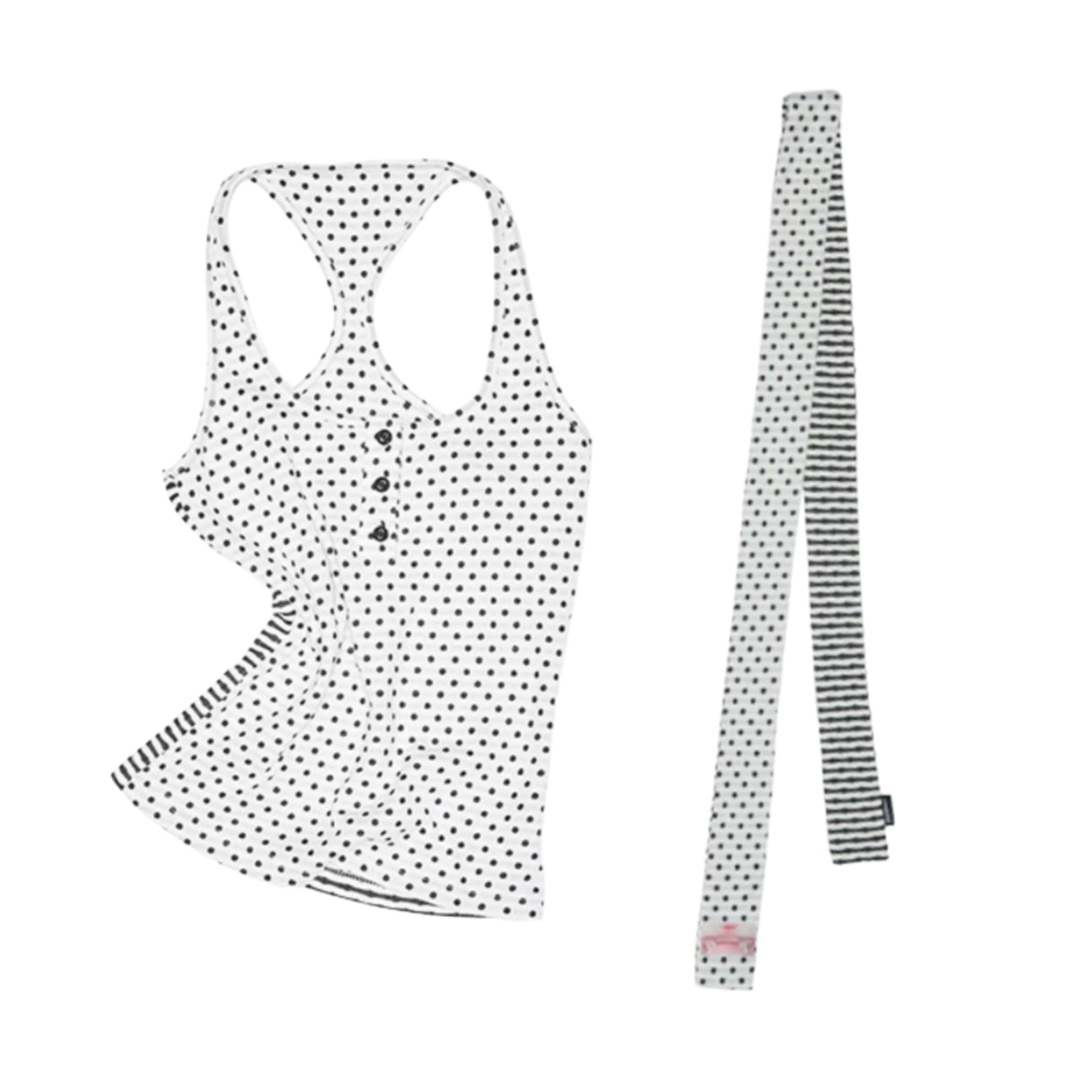 POLKA DOT TANK TOP + FREE SCARF & FLARED PANTS – 3colors