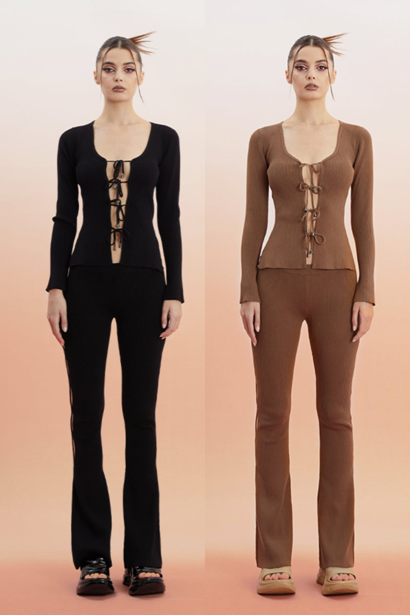 IN STOCK | Inca 2-piece set (top + pant) - ONLY BROWN